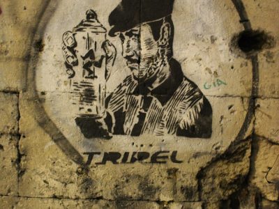 Streetart Stencil Palermo Sizilien Italien Tripel