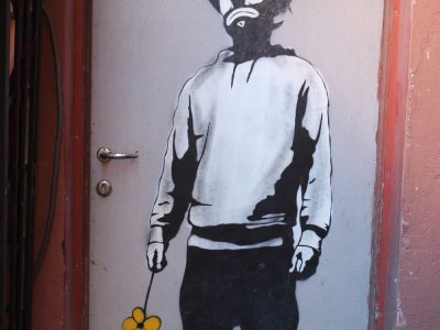 Streetart Stencil Norwegen Clown